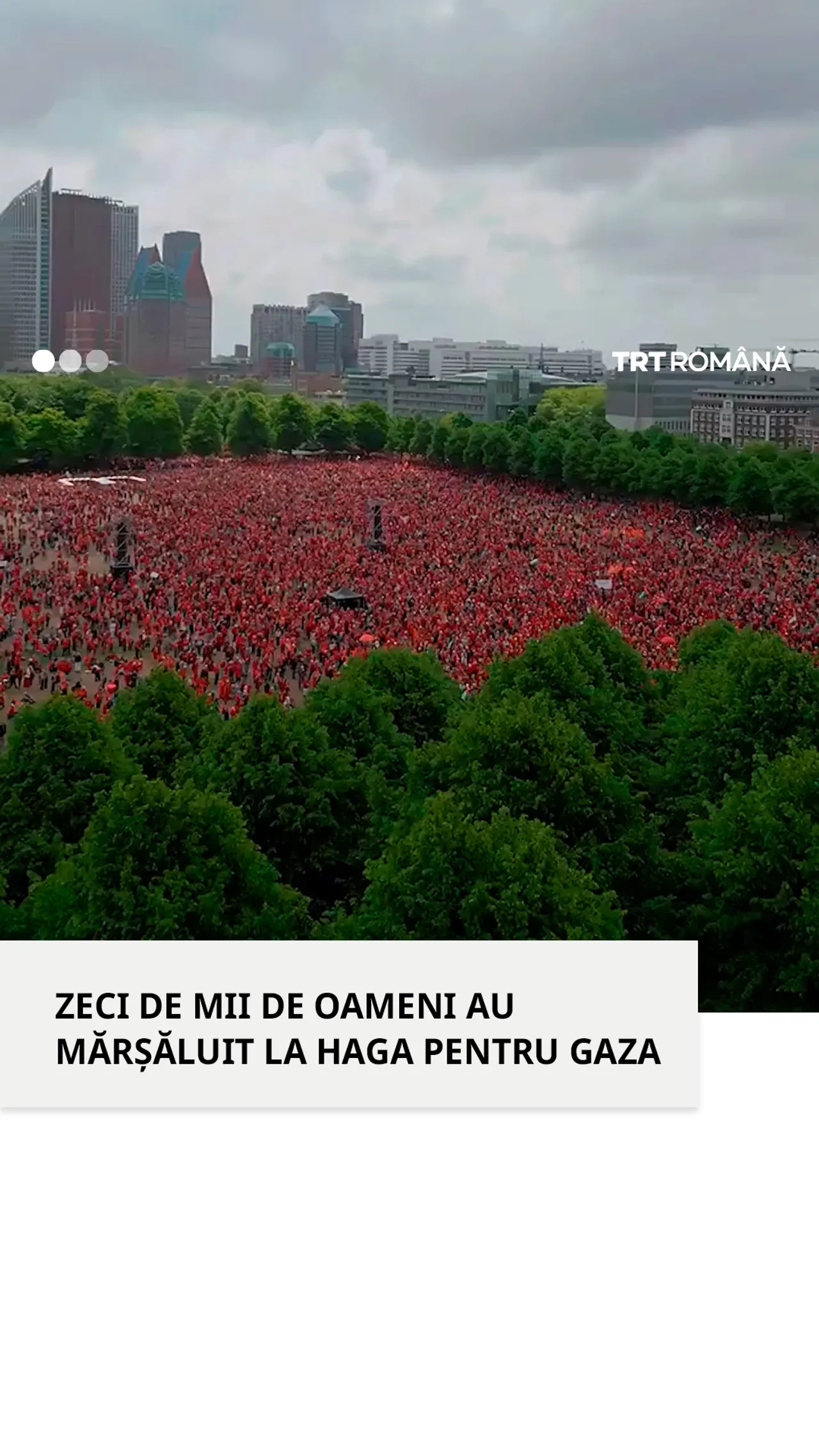 Zeci de mii de persoane au mărșăluit la Haga împotriva politicii guvernului olandez față de Israel